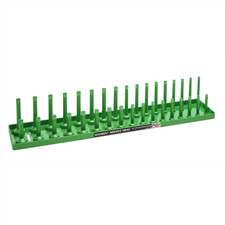 1204hansen Global 12 Inch Metric 2 Row Regulardeep Socket Holder Tray - Green