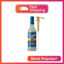 Torani Sugar Free Coffee Syrup, Coconut Flavored Syrup for Drinks, Zero Calorie,