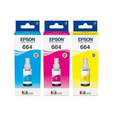 Epson 664 Tintenflaschen C/M/Y für Epson EcoTank ET-16500 ET-2600 L1300 L310 L455