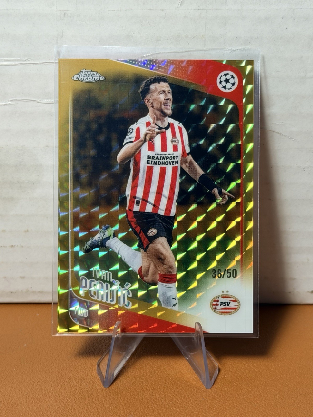 2025-26 Topps Chrome UEFA Club Ivan Perisic Gold Geometric Refractor /50