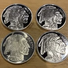 SMI 4x 1 Troy Oz .999 Fine Silver Buffalo Rounds - 4 Troy Oz Total