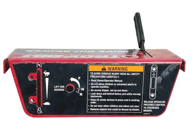 #ad TROY BILT 33quot; WIDE CUT MOWER CONTROL CONSOLE PANEL ASSEMBLY amp; ENGAGE LEVER $55.00