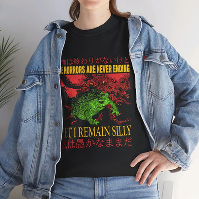 The Horrors Frog T-Shirt | Vintage Japanese Graphic Tee | Dark Macabre Frog Tee