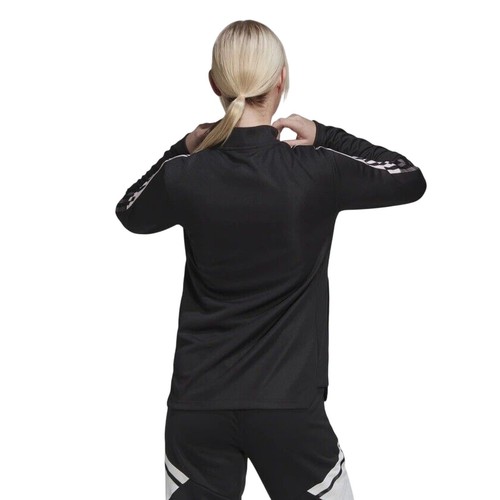 Chaqueta deportiva Adidas Tiro 21 para mujer negra rosa brillante, nueva con etiquetas - Imagen 3 de 3
