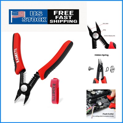 Versatile 6-Inch Diagonal Cutters with Hidden Spring for Effortless Cutting