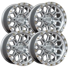 Set Of 4 K2 Off-road K23 Maverick 17x9 6x5.5 0mm Silvermachined Wheels Rims