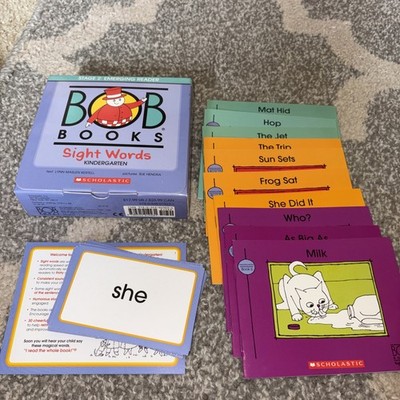 Bob Books Sight Words Kindergarten Box Set 10 Books & Flash Cards