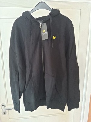 Lyle & Scott Hooded Jacke Hoodie Zipper Größe L Schwarz Neu Mit Etikett