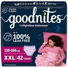 GoodNites Girls Nighttime Underwear Size XXL 42 Ct 2 Pack Packs