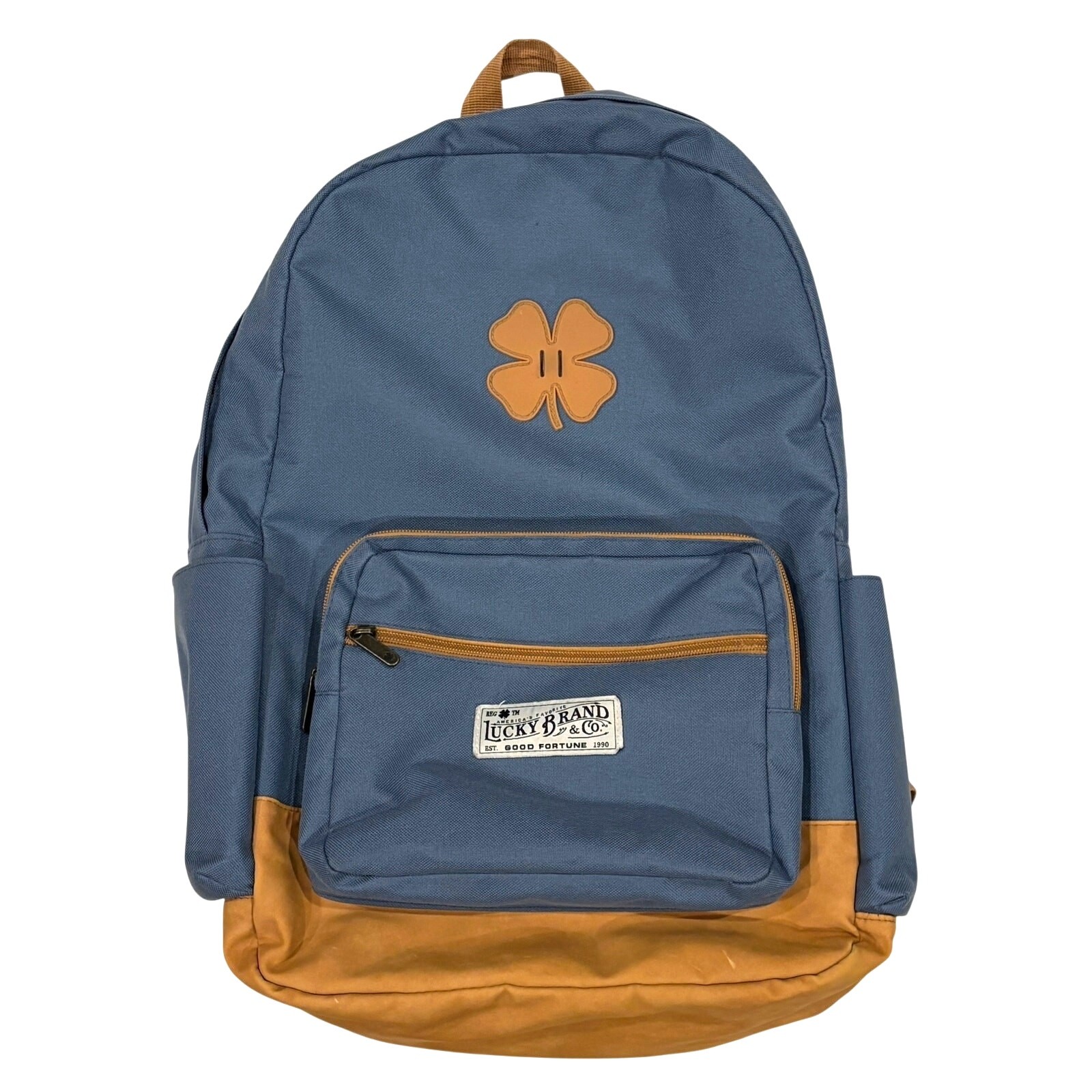 15" Laptop Bag Unisex Blue Canvas Multi Pocket