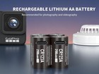 4 Pcs 2100mwh RCR123 CR123A CR123  3V Rechargeable Lithium Li-ion Battery +Cable — photo 3