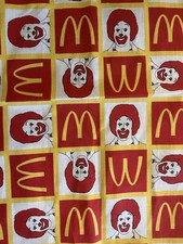 Vintage 2006 Spectrix Ronald McDonald Golden Arches Cotton Fabric 32.5 x 36