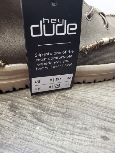 Hey Dude Bradley Schokolade Leder Stiefeletten Schnürstiefel Herren Größe 9 Neu - Bild 9 von 9