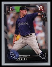 2016 Bowman Draft #BDC-91 Robert Tyler #/499 1st Black Paper RC Colorado Rockies