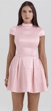 NWT, House of CB SAIDA PARISIAN PINK BACKLESS MINI DRESS Size S Regular