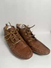 MARC JOSEPH Leather Moccasin Loafer Boots Size 9 Brown Made in Brazil