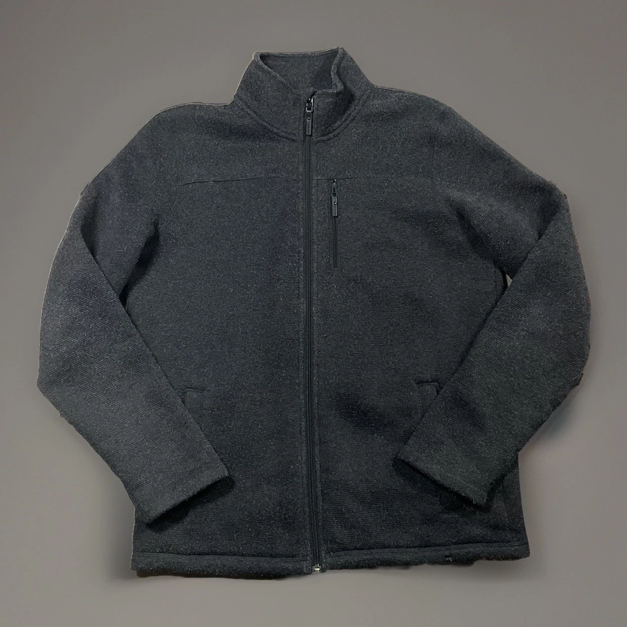 Smartwool Mens Medium Hudson Trail Full Zip Sweater Jacket Grey Outdoors