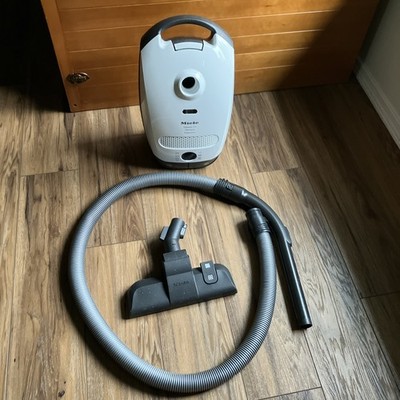 Miele Classic C1 Olympus PowerLine Canister Vacuum White w/ Hose and Head