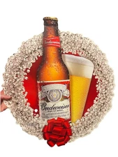 Rare Vintage 2006 Budweiser Bud Beer Christmas Holiday Wreath Sign Anheuser Busc