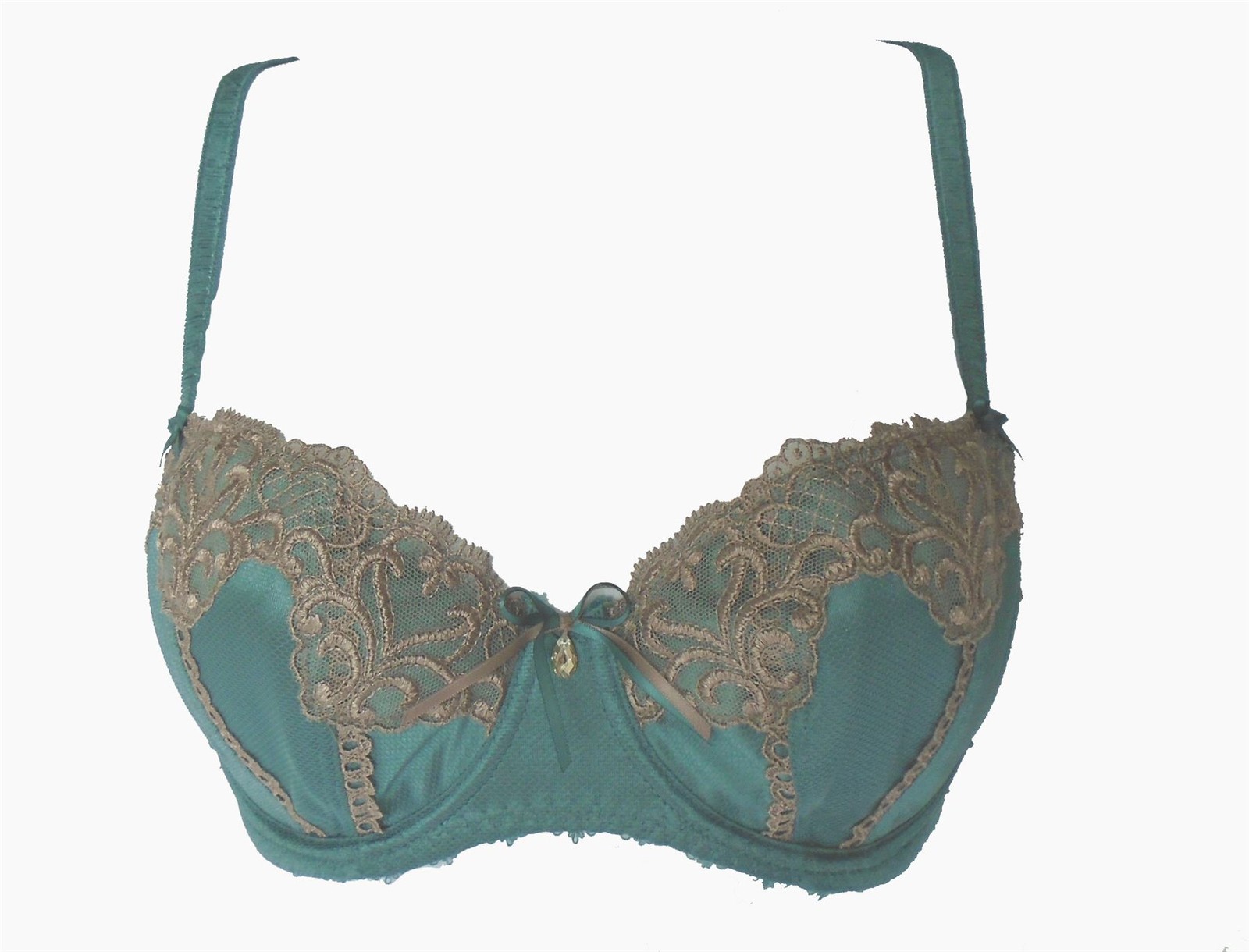 Ladies Fauve Veronique FV0241 Underwired Padded Half Cup Bra Topaz 32B