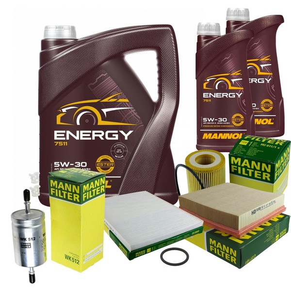 Mann Inspektionspaket 7L Mannol Energy 5W-30 FüR Opel Omega B 2.5 V6 3.0 2.6-image