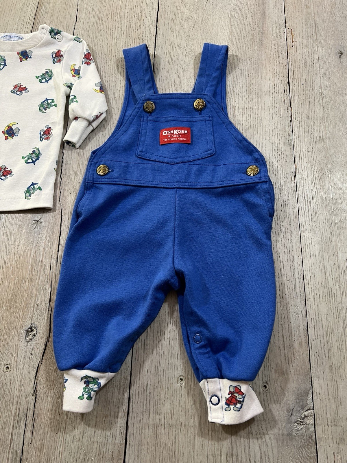 Vintage Oshkosh B’Gosh Fairytale Storybook Mice Overall Set Size 3-6 Months image 5