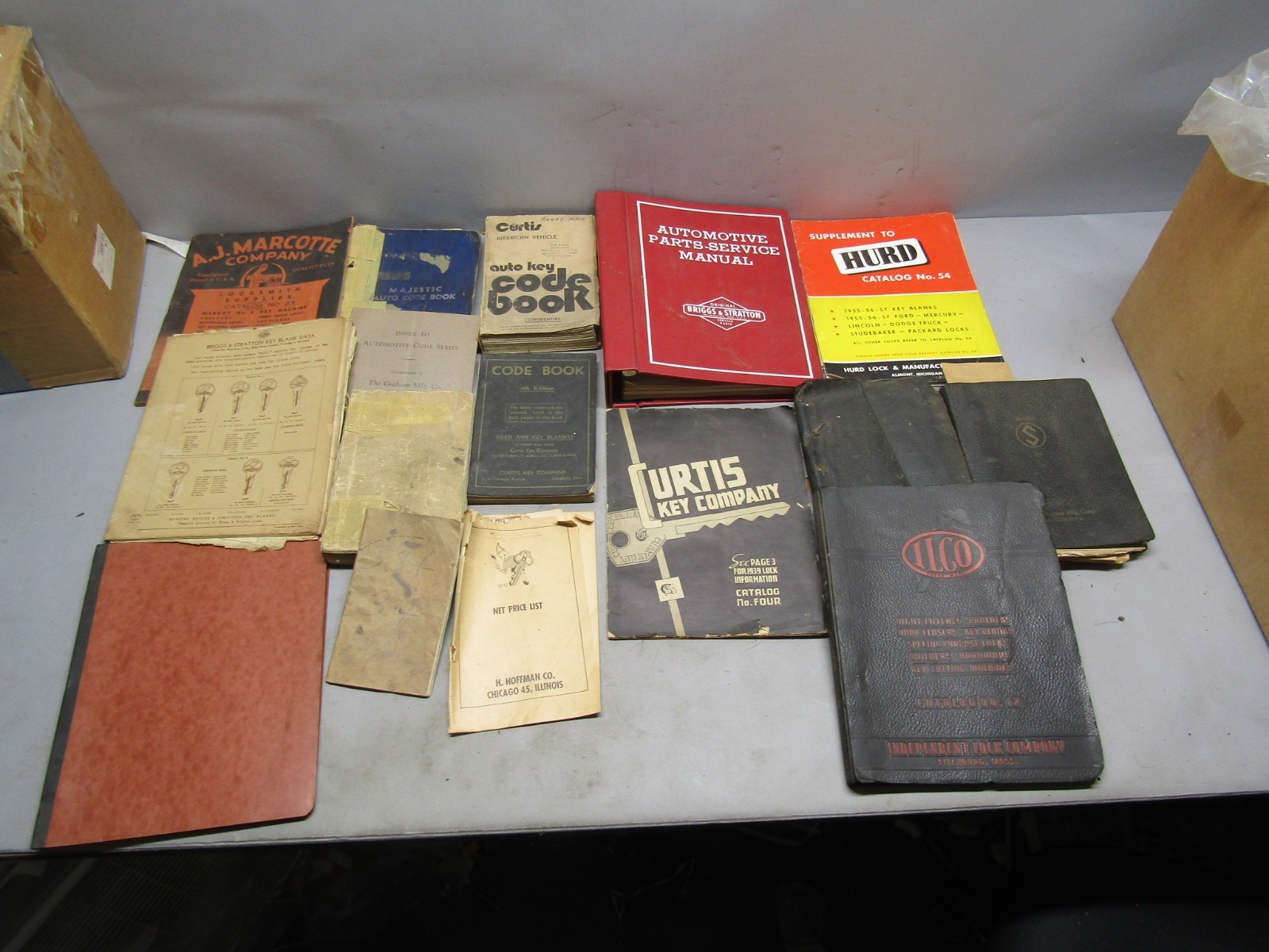 Lock and key code books catalogs Ilco Hurd Briggs & Stratton Curtis 30's to 70's