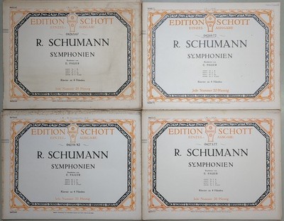 Noten: Symphonien Nr. 1-4, Schumann, Edition Schott 04263/67, 04268/72, u.a.