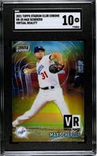 2021 Topps Stadium Club Chrome #25 Max Scherzer Virtual Reality SGC 10 Gem Mint