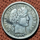 1897 Barber Dime 10C Silver Coin VF Details 90% Silver