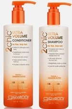 Giovanni 2chic Ultra Volume Shampoo + Conditioner Set Papaya Tangerine 24 Fl Oz