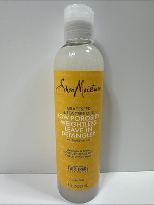 Shea Moisture Low Porosity Weightless Leave-in  Detangler 8oz Grapeseed Tea Tree
