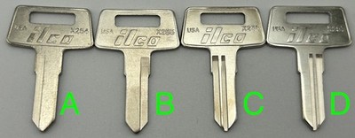 2 ATV Key Blanks 4 Wheeler Kawasaki Bayou 220 300 Prairie Brute Force KVF650 650