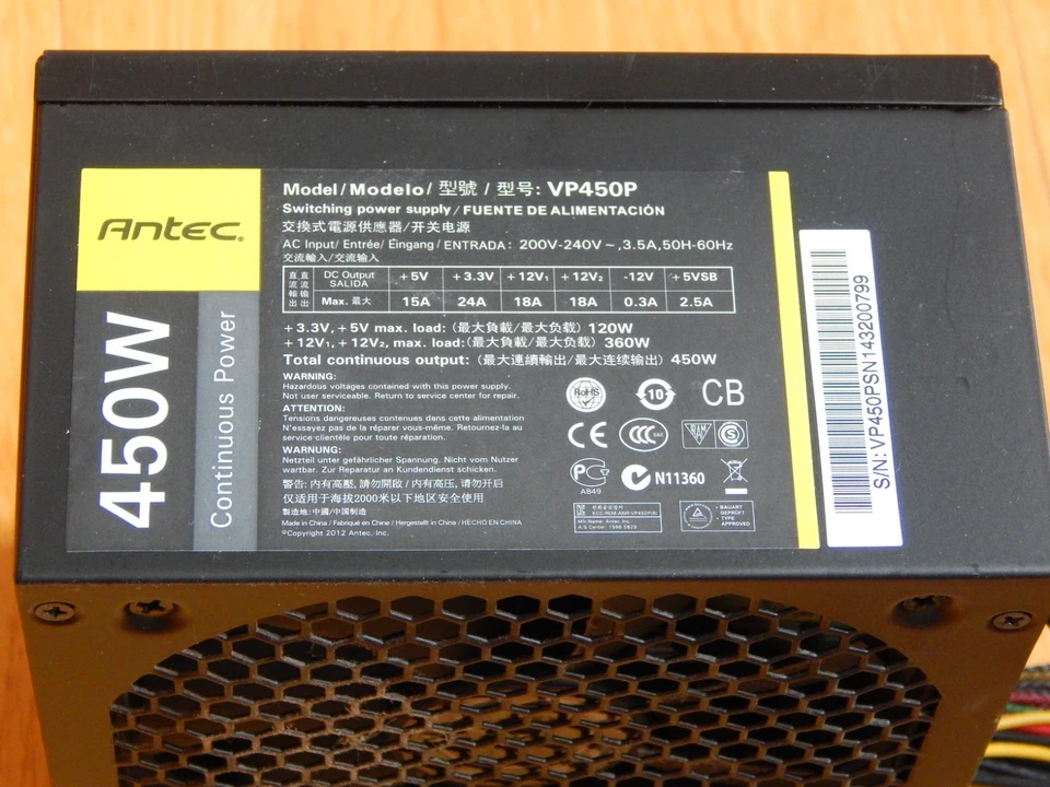 Computer Netzteil Antec VP450P guter Zustand - Bild 2 von 4