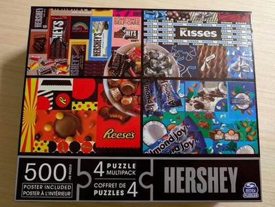 Spin Master 4 HERSHEY 500 piece Jigsaw Puzzle Multipack Kisses Reeses Almond Joy
