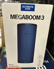 Ultimate Ears MEGABOOM 3 Bluetooth Portable Speaker Waterproof Blue NEW!