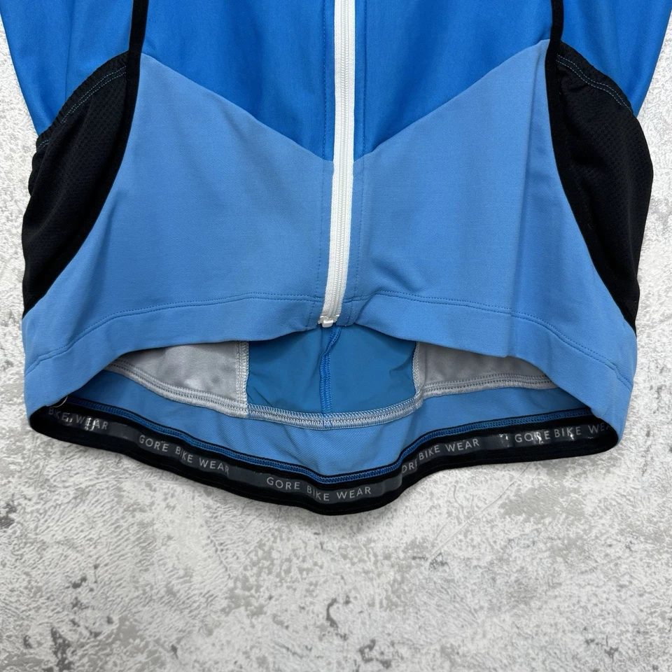 Camisa Gore Bike Wear Windstopper Hombres L Ciclismo Cremallera Completa Jersey Ciclismo Forrado Azul Foto 3 de 4