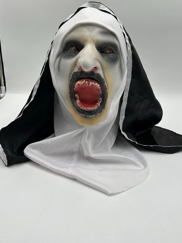 Scary Cosplay The Nun Full Face Halloween Mask Costume Horror Creepy Party Props - Image 2 of 4