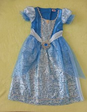 Disney CINDERELLA Princess Costume Dress Up Blue Ballgown Childs Small Size 4-6