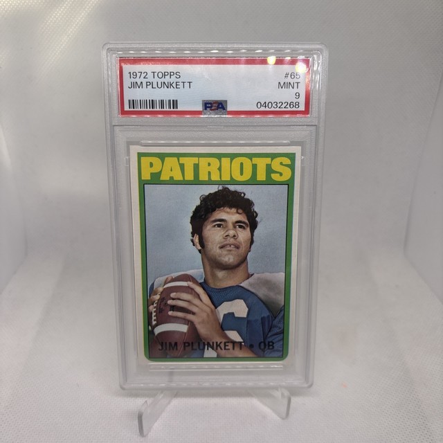 1972 Topps Jim Plunkett #65 RC PSA 9 Rookie Patriots Raiders Great Eye Appeal