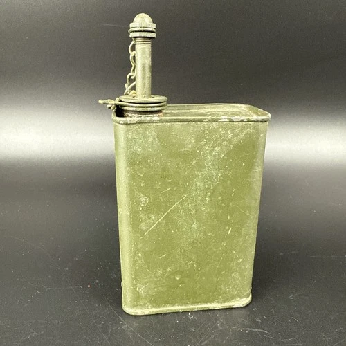 Vintage WW2 US Army Military MG Machine Gun Oil  Can with Brass Spout