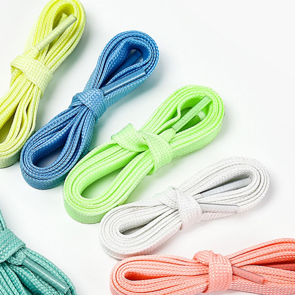 APL Nastro per lacci per scarpe da ginnastica 12 pezzi Glow in the dark colorato spesso