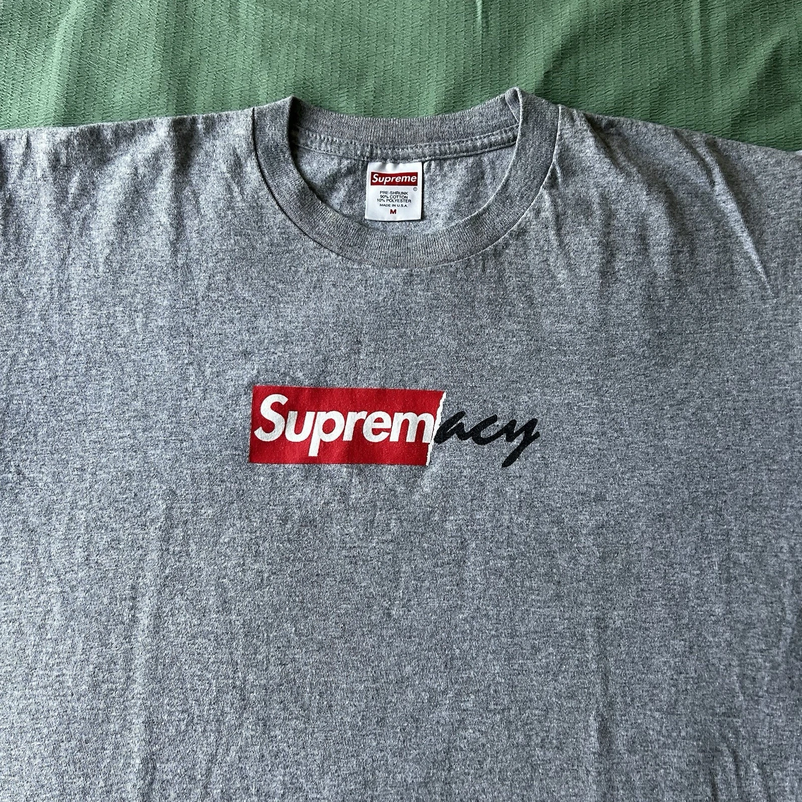 T shirt gris logo Supreme Sole Supremacy Box taille M RARE