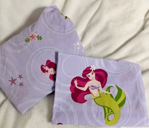 Disney, Vintage The Little Mermaid Ariel Fitted Twin Sheet & Standard Pillowcase