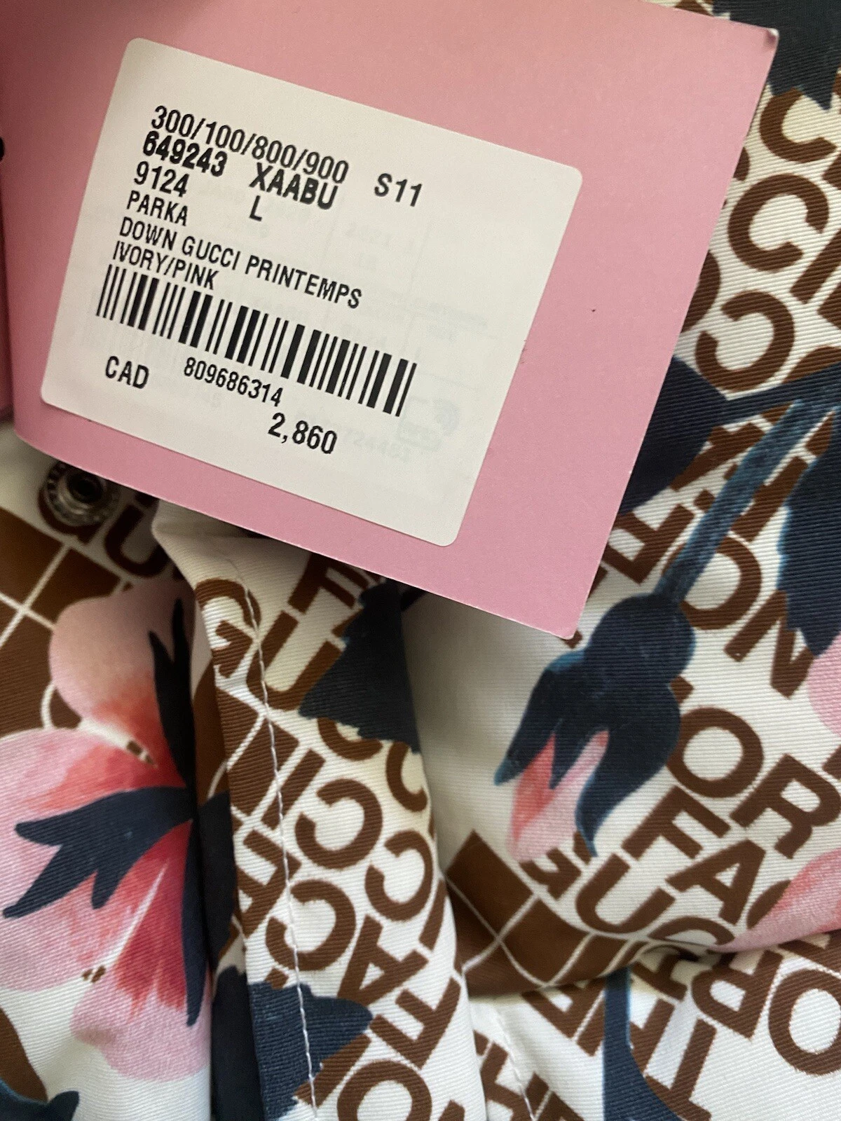 ESAURITO GUCCI X THE NORTH FACE TNF PUFFER JACKET CAPPOTTO GRANDE NUOVO CON BUSTA SCONTRINO