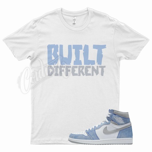 White BUILT T Shirt J1 1 Retro High OG Hyper Royal Grey University UNC Blue - 第 1/3 張圖片