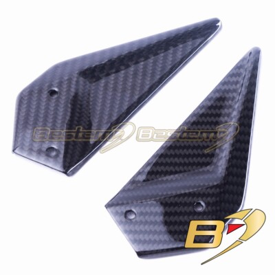 EBR 1190 RX SX Carbon Fiber Rearset Heel Plates Guards, Twill, 100%