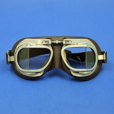 Vintage Style Mk9 Motoring Flying Goggle Brown Leather