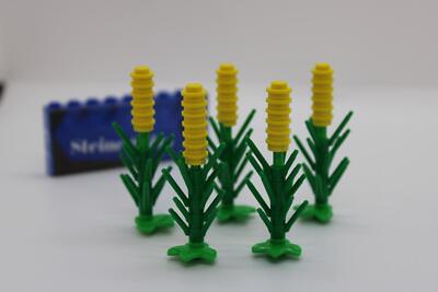 Lego (c) 5x Mais Pflanzen - Maisfeld, Gemüse, Feld -  MOC - Pflanze - Bausatz