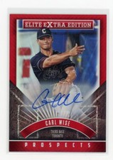 2015 Panini Elite Extra Edition #123 Carl Wise Autographed Prospects